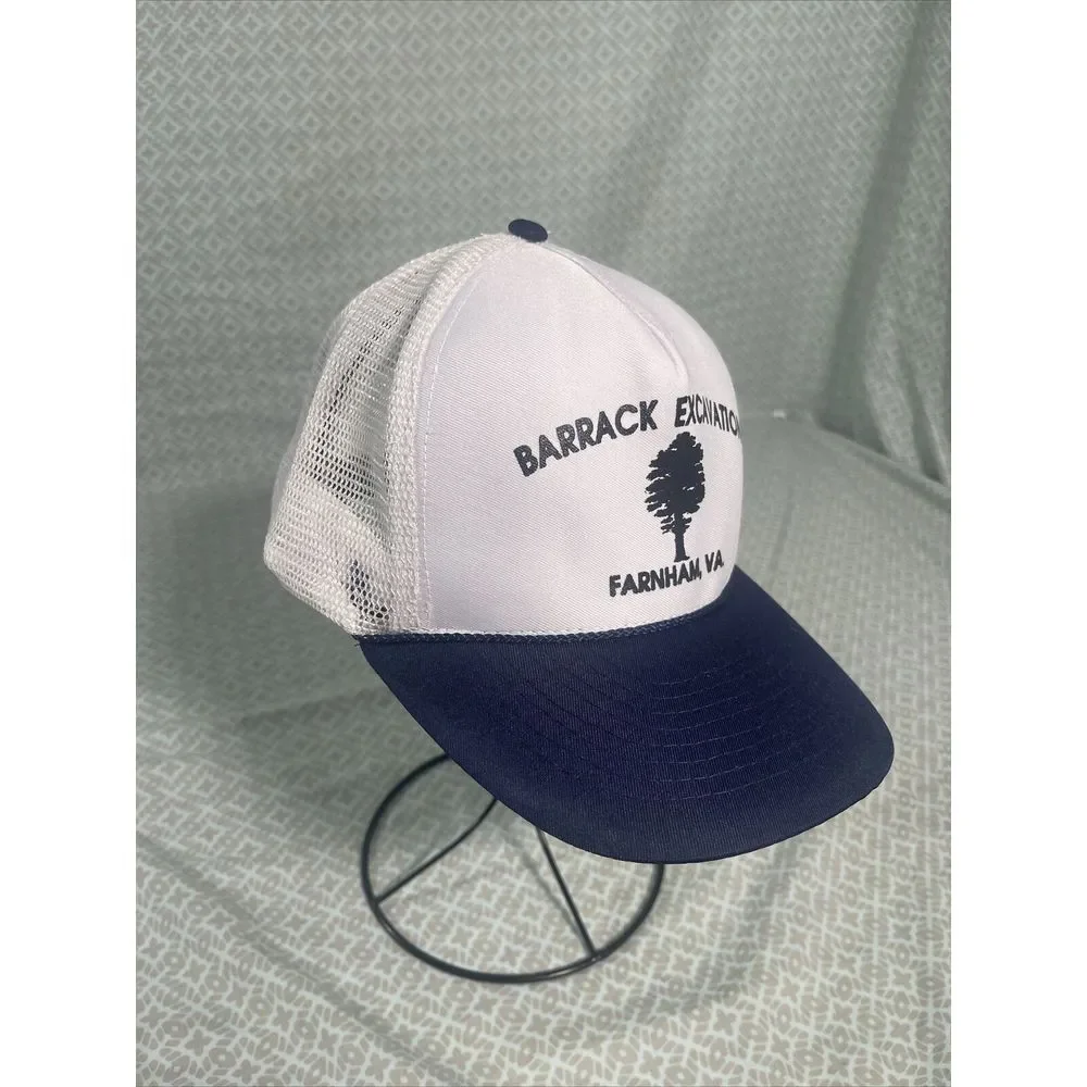 Vintage trucker‎ hat company Barrack Excavation Farnham, VA SnapBack